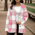 thumbnail image 4 of Vinsonshop Womens Sherpa Jacket Shakets for Women Peacoat Womens Coat Teddy Jacket Women Winter Coats for Women Fleece Tops for Women Fuzzy Jackets for Women Pink XL, 4 of 7