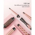 thumbnail image 5 of KIPOZI Professional Curling Wand Set, 5-in-1 Multi-Curl Iron with Thermal Brush & 4 Ceramic Attachments, Fast Heat Up for Curly/Wavy Hair, Rose Gold Styling Tool Kit, Gift Ready, 5 of 11