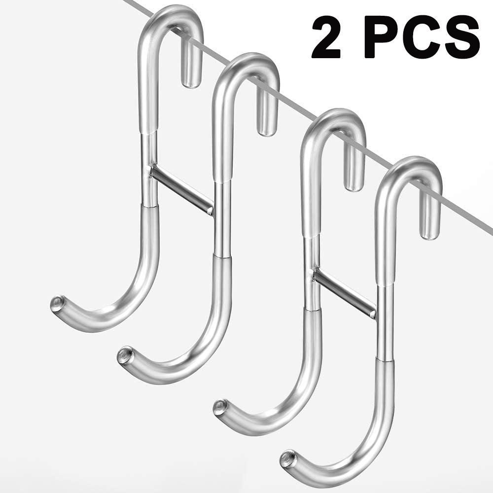 2pcs Shower Door Hooks, Over Door Hooks for Bathroom Frameless Glass