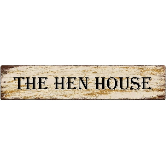 Metal Sign The Hen House Vintage Signs Retro Tin Signs Aluminum Sign for Kitchen Home Garden Wall Bar Cafe Decor 4x16 Inch