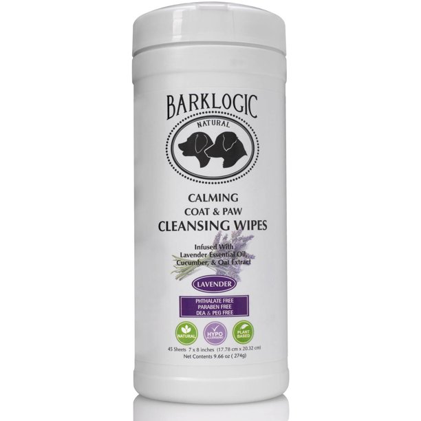 BarkLogic Calming Coat and Paw Cleansing Wipes, 45 ct