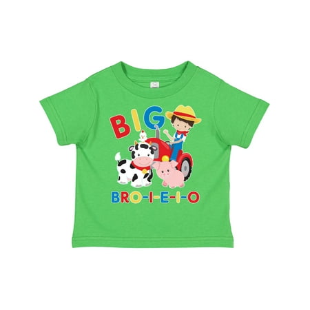 

Inktastic Farmer Tractor EIEIO Big Bro Gift Toddler Boy Girl T-Shirt