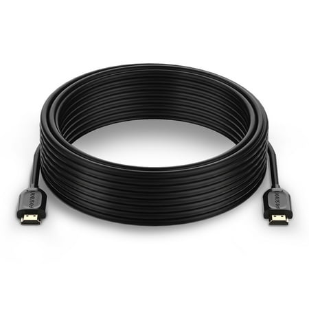 Fosmon 4K HDMI Cable 25FT, Gold-Plated Ultra High Speed Ethernet [10.2Gbps UHD 2160p@30Hz|3D|HD|1080p] Audio Return, Xbox One, Xbox Series X S, Playstation 3 4 5 PS3 PS4 PS5 PC Laptop Desktop HDTV