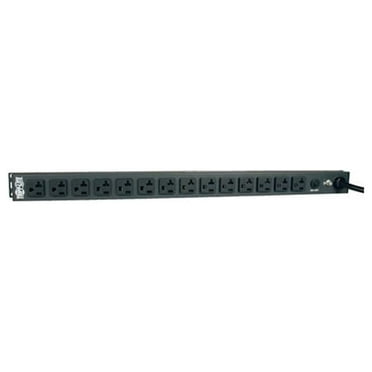 Tripp Lite Basic PDU, 20A, 14 Outlets (5-15/20R), 120V, L5-20P Input, 15 Feet Cord, 0U Vertical Rack-Mount Power (PDU1420T)
