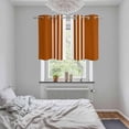 thumbnail image 5 of Burnt Orange White Stripe Kitchen Curtains Small Short 39 Inch Length, Modern Rustic Vertical Striped Grommet Bedroom Living Room Curtains, Light Filtering Cafe Curtain Drapes 2 Panels Set 55''x39'', 5 of 9