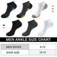 thumbnail image 7 of LOOIKOOS 10 Pairs Mens Ankle Socks Lightweight Athletic Sports Running Short Low Cut Socks for Men Socks, 7 of 7