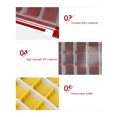 thumbnail image 3 of Caja de cebo de señuelos de anzuelo de pesca de 2 capas, caja de aparejos de pesca impermeable (amarillo), 3 of 4