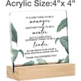 thumbnail image 2 of Gifts for Leader Mentor Boss Clear Desk Decorative Sign Colleague Gift for New Joy Going Away Leaving Acrylic Sign with Stand Table Plaque Sign Keepsake Home Office Decor, 2 of 4