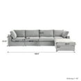 thumbnail image 5 of Sdorens Free Convertible Sectional Sofa Modular Couch,L-Shaped Modern Linen Fabric Sofa for Living Room,Apartment and Small Space,4-Seat Sofa with Ottoman,Light Gray, 5 of 23