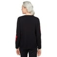 thumbnail image 2 of Alfred Dunner Womens Floral Jacquard Long Sleeve Sweater, 2 of 6