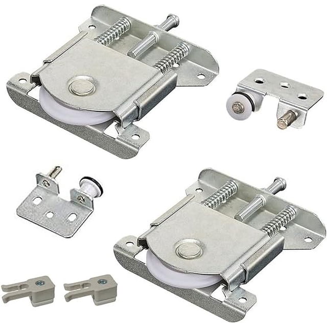 Polea de puerta corredera de gabinete de 2 piezas, kit de rodillo de puerta corredera, accesorios de puerta corredera, polea de hardware, accesorios de puerta corredera de repuesto