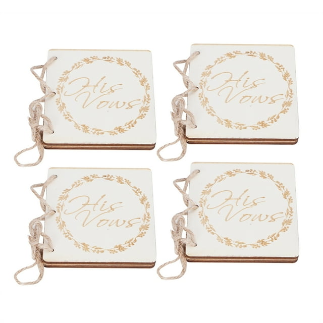Decoración de folletos, 2 juegos de accesorios de boda para votos de boda, libros de votos de boda, funcionalidad versátil