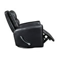 thumbnail image 6 of Lexicon Dimitri Faux Leather Swivel Glider Reclining Chair in Black, 6 of 14