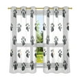 thumbnail image 6 of Yayeee Window Curtains Light Filtering 63"x42" Grommet Panel Pair Home Living Room Decor, Black Cartoon Cat Paw, 6 of 7