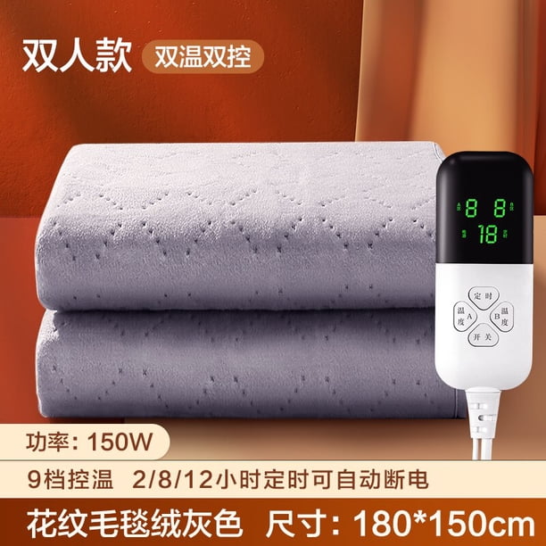 Manta eléctrica con cable resistente al calor para cama doble, cobija eléctrica de tamaño King, Couverture, chode Hiver, colchón calentado