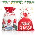 thumbnail image 1 of Pack of 2 Christmas Drawstring Bags Fabric Gift Bag Party Decoration, 1 of 4