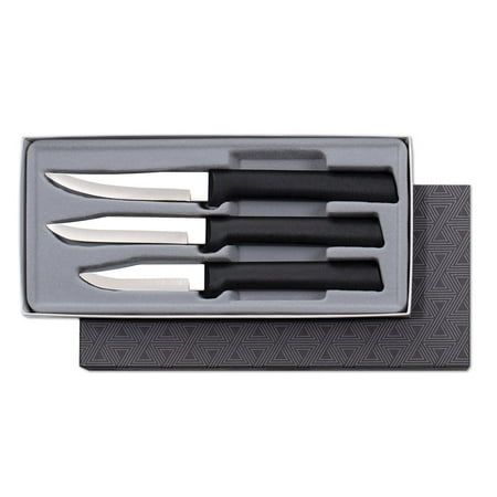 - Rada Cutlery Paring Knife Set – 3 Knives with Stainless Steel Blades And Black Stainless Steel Resin Handles