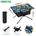 thumbnail image 2 of Abstract Blue and Yellow Galaxy Pine Tree Xmas Painting Christmas Kids Camping Tables Folding Table for Children 23.6x15.7in 600D Oxford Fabric 110lb Capacity, 2 of 7