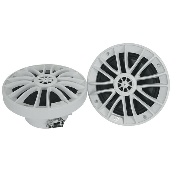 Pair Rockville RM-PREMIUM-65 WHITE 6.5" 600w Marine Boat Speakers - Crisp Sound!