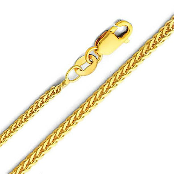 Jewelry 14k Yellow Gold 1-mm Square Wheat Chain Necklace (16 inch 