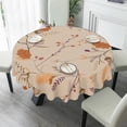 thumbnail image 4 of Eveokoki Fall Round Tablecloth,Harvest Tablecloth 60 inch,Autumn Floral With Acorns Indoor or Outdoor Holiday Table Harvest Fall Decorations for Home,Dinner, 4 of 5