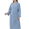 thumbnail image 3 of CAIXIA Robes For Women Cotton Kimono Style Hotel and Home Bathrobe Soft Polyester Dressing Gown for Women and Men Comfortable Sleepwear Loungewear, 3 of 3