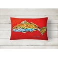 thumbnail image 2 of Carolines Treasures MW1111PW1216 Poisson - Poisson Rouge Tête Rouge Coussin Décoratif en Tissu Intérieur et Extérieur, 2 of 3
