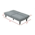 Mainstays 66" Studio Futon, Gray Linen Upholstery