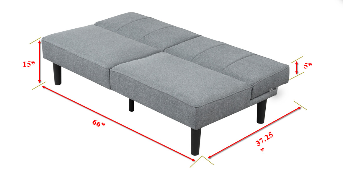 Mainstays Studio 66 in Convertible Futon, Gray photo 3