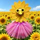 thumbnail image 5 of Festival Party Porch Sunflower Set 17/23 Inch White Festival Decoration, 5 of 6