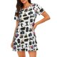 thumbnail image 1 of Balery Cool Camera Camisón de manga corta con cuello redondo para mujer, cómodo y elegante., 1 of 6