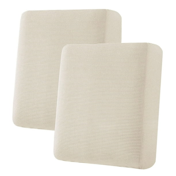 Fundas para Cojines de Sofá por H.VERSAILTEX 2 piezas Jacquard Natural