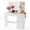 White, variant on Vineego Makeup Vanity Desk with Mirror, Vanity Set with Charging Outlets and LED Lights, Vanity Table with Storage Shelves Drawers and Cabinet for Bedroom Dressing Room, White