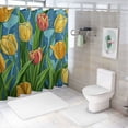 thumbnail image 7 of Fenyluxe Tulips Pretty Shower Curtain Bathroom Decor 100% Polyester Washable Chic Modern Style with Hooks 69x72, 7 of 7