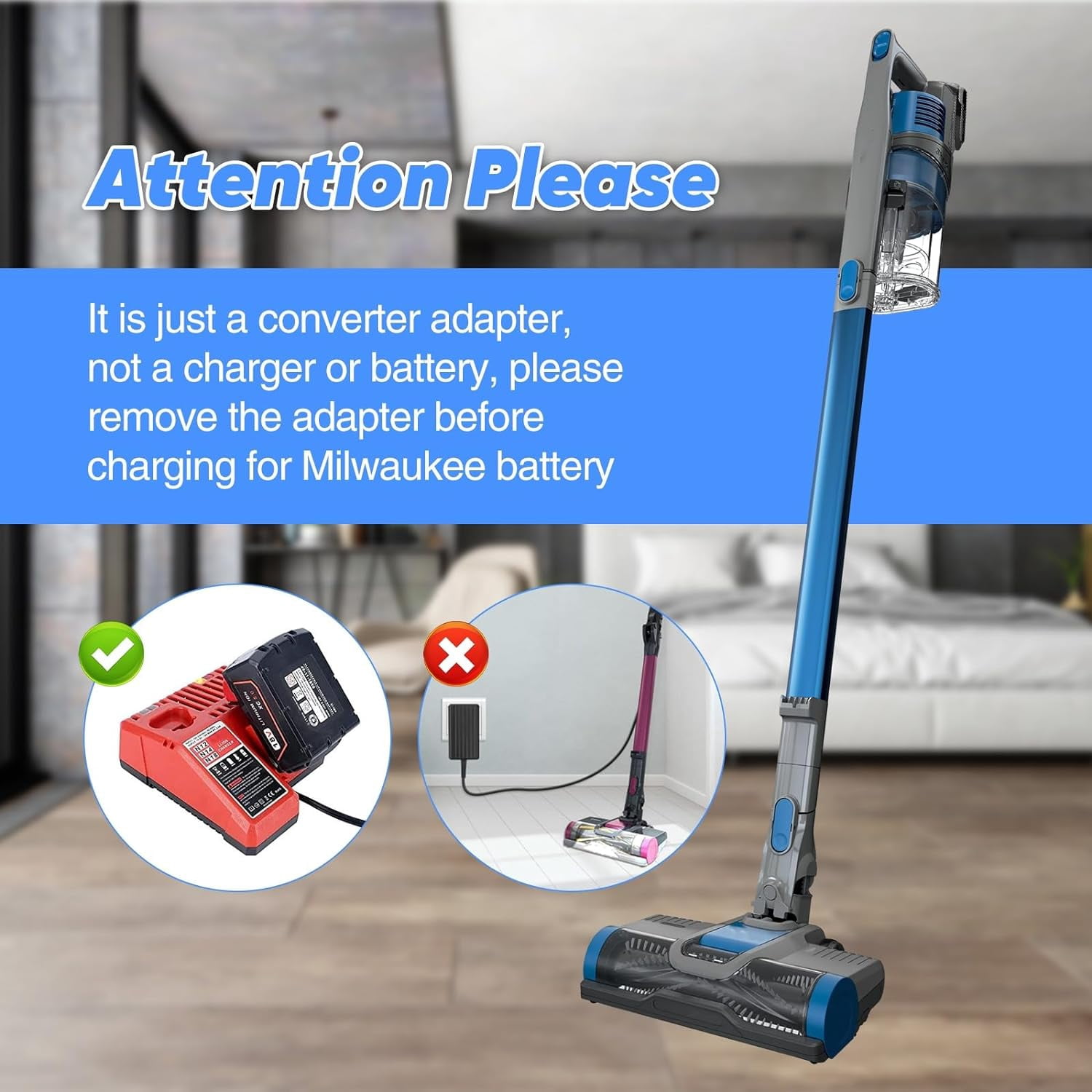 Battery Adapter for Shark IZ QZ Series Vacuum Cleaner, Adapter