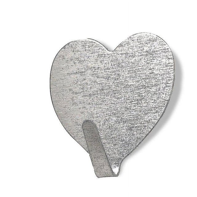 Ganchos para abrigos Gancho de pared Gancho para pasta de amor de acero inoxidable 10 piezas Percha de viscosa fuerte