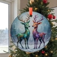 thumbnail image 2 of Colorful Reindeer Ornament, Winter Wonderland, Fantasy Deer Design, Holiday Ornament, Unique Christmas Gift, Animal Ornament, Holiday Keepsake, Xmas Tree Hanging Decoration, Season, 2 of 5