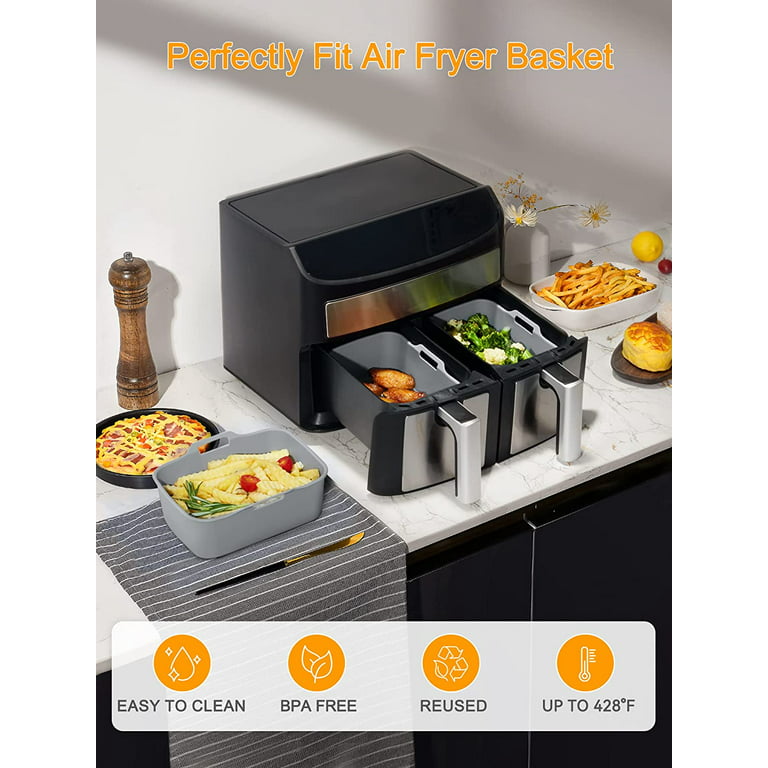 Silicone Air Fryer Liner, Ninja Air Fryer Accessories, Dual Air