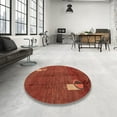 thumbnail image 3 of Ahgly Company Indoor Square Abstract Red Abstract Area Rugs, 6' Square, 3 of 6