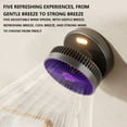 thumbnail image 6 of FHBVT USB Foldable Wall Mounted Fan Brushless Motor 5 Adjustable Wind Speeds Built-in Night Light Quiet Operation Portable Desktop Wall Hanging Large Wind Circulation Cooling Fan for Dorm Home Office, 6 of 9