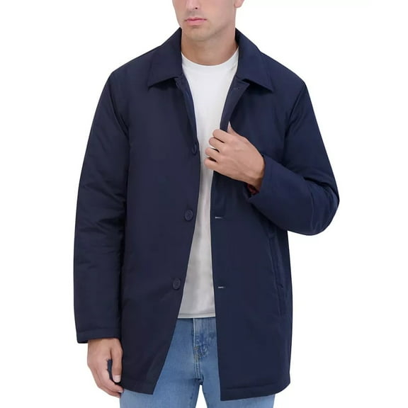 Robert Graham NAVY Men's Lightly Padded Car Coat, US X-Large