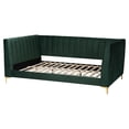 thumbnail image 3 of Baxton Studio Oksana Emerald Green Velvet and Gold Metal Full Daybed, 3 of 10