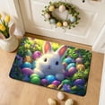 thumbnail image 7 of Naxoaeo Easter Half Circle Door Mat, Non-Slip Absorbent Rug for Kitchen, Entryway, Bathroom, 16x24 Inches, Washable Floor Mat with Holiday Decor, Colorful Spring Home Decor Doormat, 7 of 7