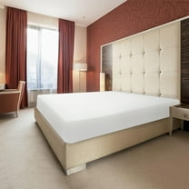 Szbaoan Fitted Bed Sheet Full Size Elasticated Mattress Cover Non-Slip Deep Pocket Stretchable Jersey Knit Fabric for Mattress Protection 138x190x30 cm