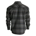 thumbnail image 2 of Gioberti Men 100% Cotton Western Flannel Plaid Shirt w/Snap-on Button, 2 of 4