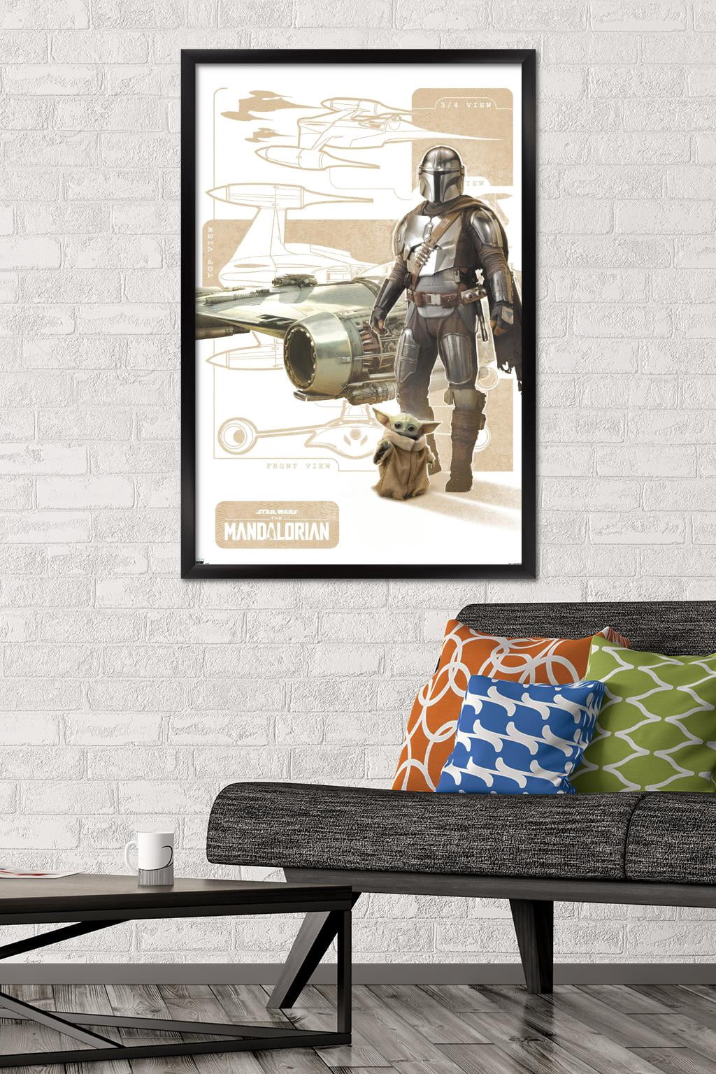 Star Wars: The Mandalorian Season 3 - N1 Starfighter Wall Poster, 22.375" x 34" Framed