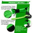 thumbnail image 3 of TYT Off-Road Winch Rope Kit - 1/4" x 50', 9650 Lbs - Green Synthetic Winch Cable with Protective Sheath, Heavy-Duty Hook, Safety Pull Strap & Rubber Stopper - Ideal for 4WD ATV UTV Vehicles, 3 of 7