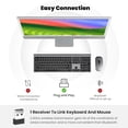thumbnail image 7 of Wireless Keyboard and Mouse Combo, cimetech Rechargeable Full Size Silent Ergonomic Scissor Keyboard and Optical Mouse Set, 2.4G Lag-Free Cordless Keyboard Mice for Computer,Mac,Laptop,Windows-Gray, 7 of 7