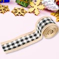 thumbnail image 4 of Crafts Gift Christmas Ribbon Holiday Decorations Bow Decoration Black And White 2.5 X 216Inches Linen Webbing, 4 of 6
