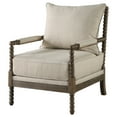 thumbnail image 4 of Blanchett Upholstered Bobbin Accent Chair Beige and Natural, 4 of 13